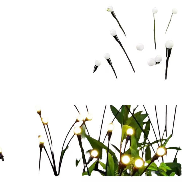 1pc Luz Solar De Mosquitero Mejorada Para Jardín Impermeable Luz De Escenario Exterior Luz De Paisaje Solar Oscilante - 1
