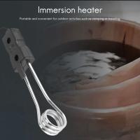 Calentador de inmersión automático, tetera de viaje, calentadores de inmersión móviles, Camping al aire libre, negro - details 1