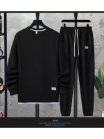 Conjunto de camiseta y pantalones cortos informales para hombre, chándal de Color liso, tres piezas holgadas de verano, talla 3XL - details 13