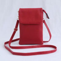 Bolso bandolera de PU para mujer, bolso pequeño con estilo mensajero para teléfono móvil, color sólido y cierre de hebilla - details 5