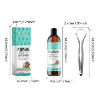 El enjuague bucal de menta y coco blanquea los dientes, refresca el aliento, limpia los olores de la boca y cuida las encías - details 0