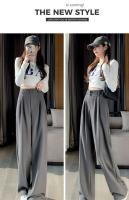 Elegantes Pantalones de Pierna Ancha Estilo Coreano Cintura Alta, Suelto, Moda Oficina, Ropa de Calle 2024 - details 9