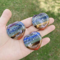Serie de piedras de cristales curativos de 7 Chakras naturales, energía espiritual, Bola de pulgar, varita, corazón, Luna, Ángel, colgante, adorno de pirámide - details 4