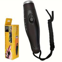 Silbato electrónico portátil con cordón - Silbato de tres tonos fuertes para entrenadores, árbitros, profesores, marinos, policías, campamentos y emergencias - details 1