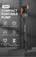 WEST BIKING-bomba de aire portátil para bicicleta, Inflador de neumáticos con válvula Schrader Presta, manómetro preciso, 120PSI, aleación de aluminio - details 0