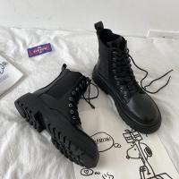 Nuevas Botas Cortas Versátiles Con Cordones Para Mujer, Botas Individuales De Primavera Y Otoño, Botas Finas De Locomotora - details 2