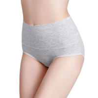 Bragas de cintura alta para mujer, ropa interior de algodón de talla grande, sólida, Sexy, sin costuras, íntima, 3 piezas por lote - details 8