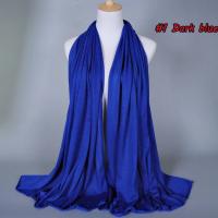 Hijab de algodón liso para mujer, chal largo y elástico, bufanda de red para el cuello, Sjaal musulmán, 35 colores, 180x80Cm - details 6