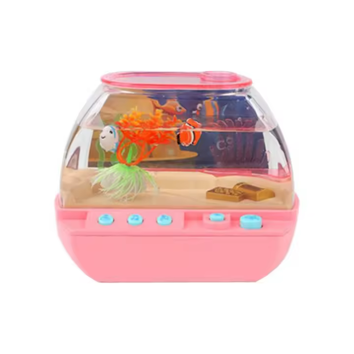 Juguete de acuario Artificial creativo iluminado, Mini pecera de simulación encantadora, pecera falsa eléctrica - 1