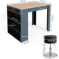 Mesa de Bar Reposo, Antracita/Blanco, 67 x 100 cm - details 22