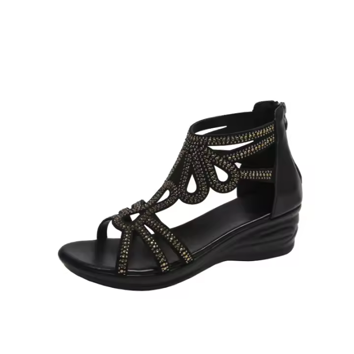 Sandalias de tacón de cuña de verano para mujer - 1
