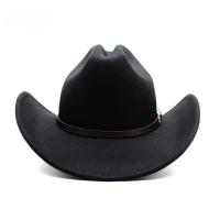Vintage Western Cowboy Hat For Men's Gentleman Lady Jazz Cowgirl With Leather Wide Brim Cloche Church Sombrero Hombre Caps - details 2