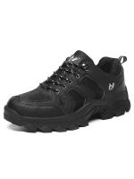 Zapatos de senderismo negros para exteriores, zapatos deportivos informales para hombre y mujer, zapatos para caminar de talla grande para primavera y otoño, zapatos de algodón para deportes de campo - details 2