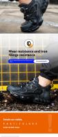 Zapatos de Trabajo Seguros y Cómodos Zapatillas de Deporte de Cuero Transpirable para Hombres - details 3