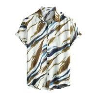 Camisa hawaiana de manga corta con estampado 3D de roles informales para hombre, botones, TRCAL, playa - details 1