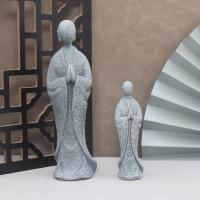 Estatua de piedra de Buda, monjes budista pequeño, figuritas de budismo tibetano, adorno de jardín Zen, meditación, decoración del acuario del hogar - details 2