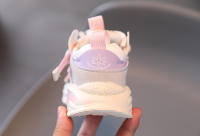 Zapatos Deportivos informales de cuero para niños y niñas, zapatillas de malla para correr, transpirables, suela suave - details 4