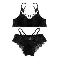 Conjunto de sujetador con lazo romántico francés, ropa interior Pure Desire Girl con aros, push-up y sujetador transpirable - details 4