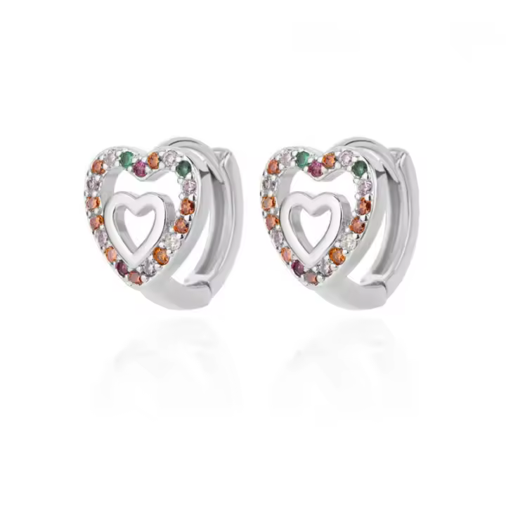 Colgantes de Mujer con Corazón de Circonita Hueca Joyería de Lujo para Parejas de Novios Regalos - 1