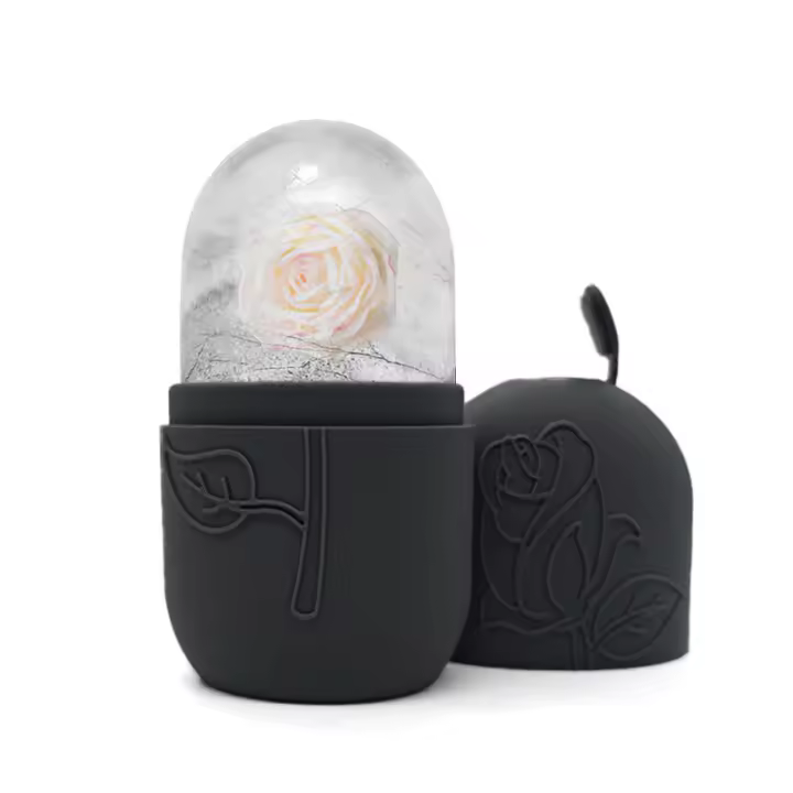 Rodillo de hielo de gel de silicona que ilumina la piel - herramienta de masaje facial reutilizable y resistente a fugas - 1