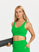 SHINBENE-Sujetador deportivo con tirantes para mujer, sostén deportivo con escote en V, espalda cruzada, acolchado, entrenamiento, Yoga - details 8