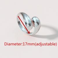 Anillo abierto con diseño de gota de agua, joyería de dedo de estilo Simple para regalo de fiesta informal diario - details 6