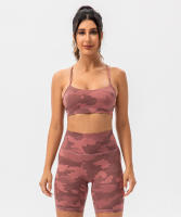 SHINBENE Sujetador Deportivo de Yoga para Mujeres con Estampado Camuflaje Diseño de Espagueti y Tirantes Delgados Fitness Gimnasio XS-XL - details 14