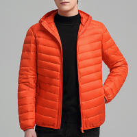 Chaqueta ligera con capucha para hombre, abrigo informal con relleno de plumón de pato blanco, a la moda, invierno, 2024, novedad de 90% - details 11