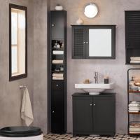 Mueble de Baño de Alto Estante Estanterías con 2 Puertas y Cajón Blanco Tamaño 20x20x180cm - details 57