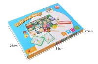 Cocina de juguete de madera para padres y niños pequeños Parrilla de cocina Rompecabezas cúbico Montessori Barbacoa simulada Papel de juego interior para 3 años + - details 9