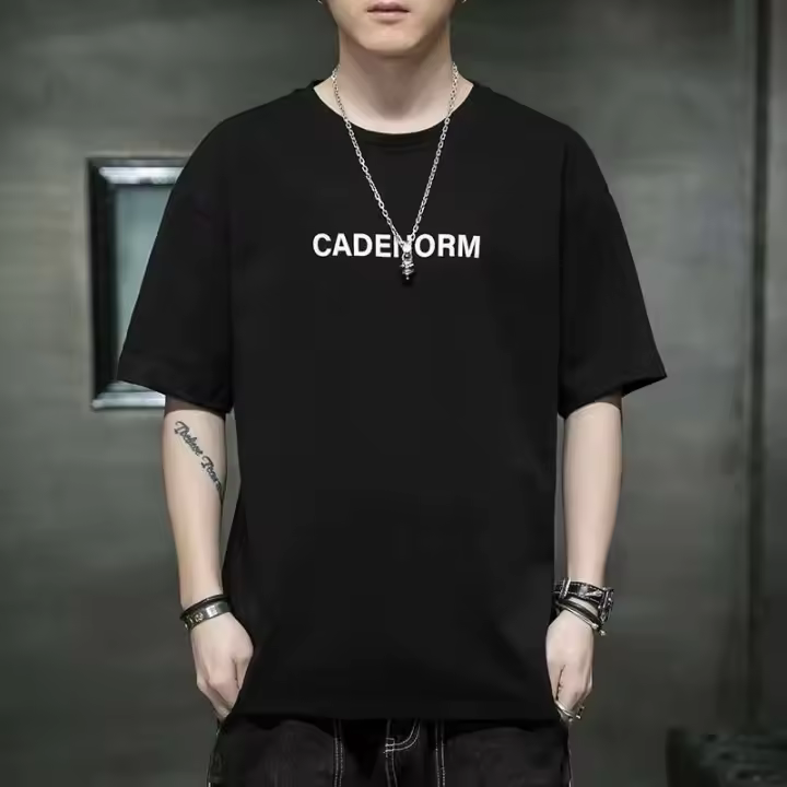 Camiseta informal con mangas y hombros descubiertos para hombre, suave y a la moda, con cuello redondo y hombros descubiertos, Love - 1