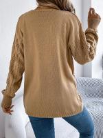 Suéter de Punto para Mujer Primavera Otoño Estilo Suelto, Manga Larga, Moda de Oficina, Crochet Ligero - details 6