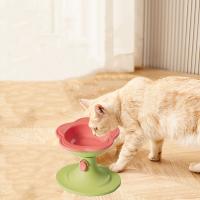 Cuenco de cerámica con forma de flor para gato, altura ajustable, protección del cuello, base alta para mascotas, gran capacidad, ángulo inclinado - details 2