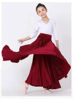 Falda Flamenco para niña, española, vesti largo danza del vientre, oscilante grande, falda gitana rendimiento de Color - details 11
