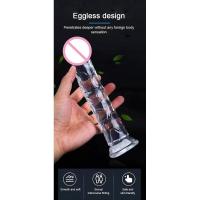 Consolador realista transparente, consoladores de gelatina de cristal suave, pene falso con ventosa, tapón anal, juguetes, masturbador sexual, punto G - details 1