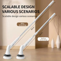 Cepillo de limpieza eléctrico con 5/6 cabezales, cepillo portátil duradero para suelos y ventanas - details 5