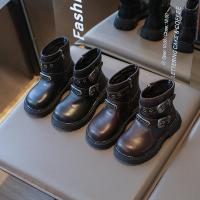 Botas de cuero antideslizantes para niña, zapatos versátiles y elegantes, suela suave, estilo británico, otoño e invierno, 2024 - details 1