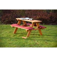 Asiento para niños fijado para Cuatro niños, como Conjunto de Estar con Mesa de Picnic o en el Casino, la Madera fsc, 90 x 85 x 45 cm, Colorido - details 18