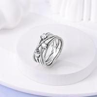 Anillo de plata de ley con circonita cúbica y cielo estrellado geométrico - details 9