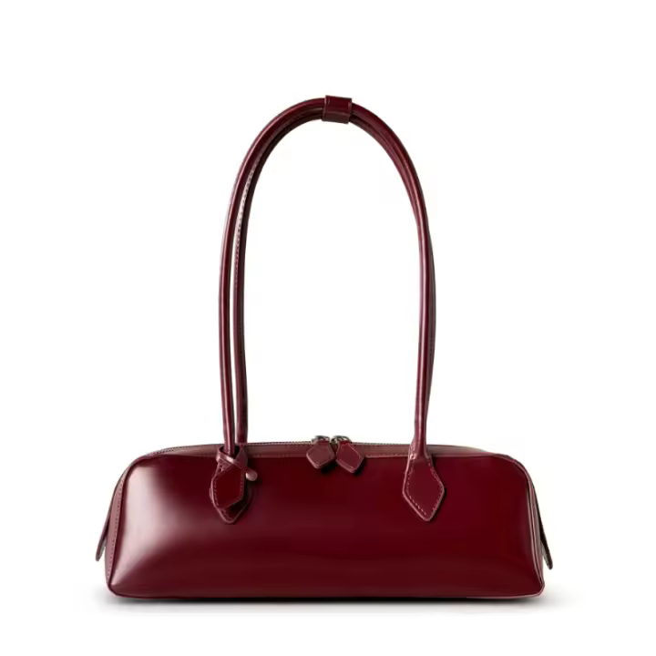 Bolso Baguette de Piel de Vaca para Mujer: Bandolera de Diseño Exclusivo y Gran Capacidad - 1