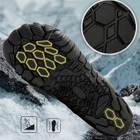 Botas de nieve de invierno para hombres y mujeres, zapatos descalzos forrados de piel cálida, repelente al agua, caja de punta ancha, botines ligeros para exteriores - details 7