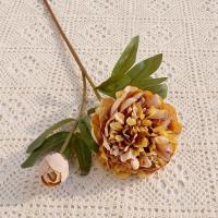 Ramo de flores de peonía artificiales de 2 cabezas, simulación realista hecha a mano, ramas de peonía de seda exquisita, decoración de mesa de comedor - details 12