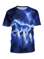 Nueva camiseta 3D de manga corta para hombre, camiseta de león con estampado digital, jersey deportivo de manga corta. - details 0