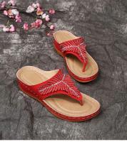 Women Open Toe Boho Casual Sandals Hollow Out Flip Flops Summer Wedge Sneakers Women's Footwear - details 19