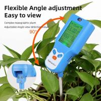 Girando 90 °   Probador 6 en 1, Fertilidad, pH, Temperatura, Humedad, Luz, Medidor de Humedad, LCD, Detector de pH, Planta, Jardín, Suelo - details 7