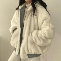 Chaqueta Abrigo de Moda Coreana para Mujer Gruesa, Cálida, Abajo, Estilo Casual, Manga de Cremallera - details 6