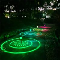 Luz de Jardín Solar RXUNS 4pc Luz de Sombras de Circulo Iluminación Solar al Aire Libre Impermeable - details 6