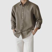 2025 verano estampado color sólido ropa de los hombres playa vacaciones hombres moda camisas (Regalo 1 pieza) - details 2