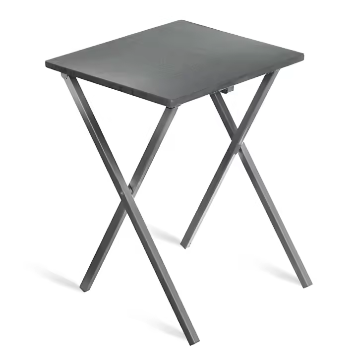 Mesa Auxiliar Plegable |   34 x 40 x 50 cm |   Mesa Terraza Plegable |   Mesa de Madera y Metal+Plegable - 1