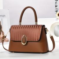 Bolso de mano vintage a rayas con correa extraíble, cierre de cremallera, adorno de botones, forro de tela, bolso de noche con tema navideño - details 5